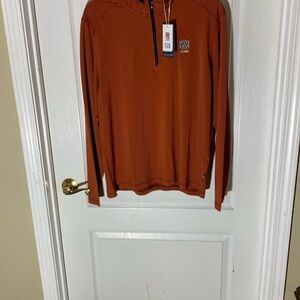 CUTTER&BUCK MEDIUM ALBURN UNIVERSITY Orange Quarter-Zip Pullover: NEW